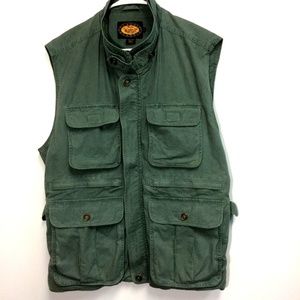Woolrich Fishing Hunting Safari  Green Vest Large